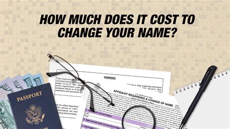 How Much Does it Cost to Legally Change a Name