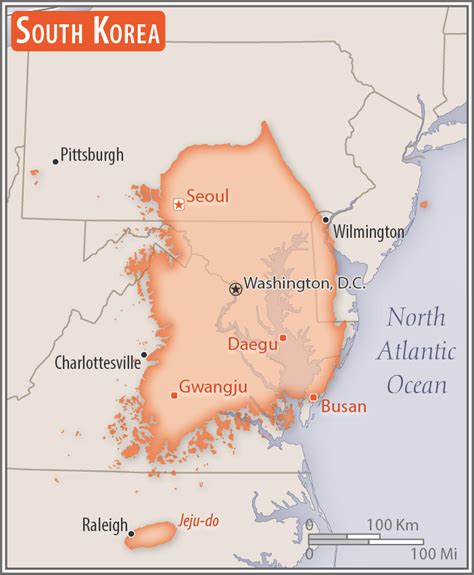 How Much Larger is South Korea Than the State of California?