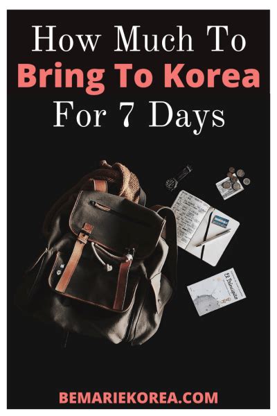 How Much To Bring To Korea For 7 Days Money & Packing Guide