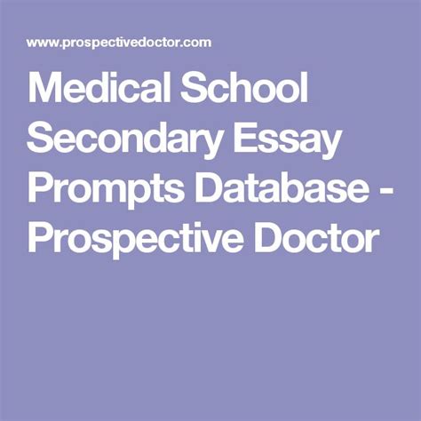 How Quickly Should I Turn in My Secondary? ProspectiveDoctor