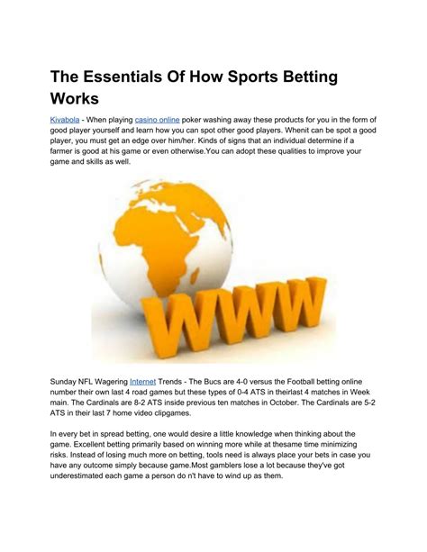 How Sports Betting Works