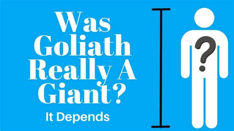 How Tall Was Goliath? It Depends. - YouTube