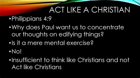 How To Act Like A Christian Participants Guide