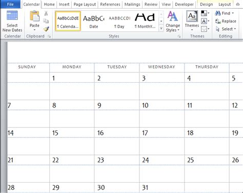How To Add A Calendar In Word