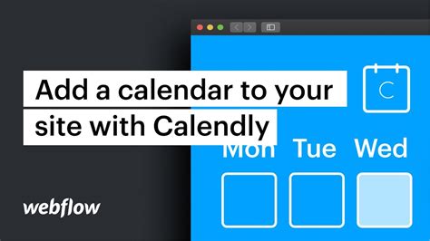 How To Add A Calendar To Webflow Using Calendly YouTube