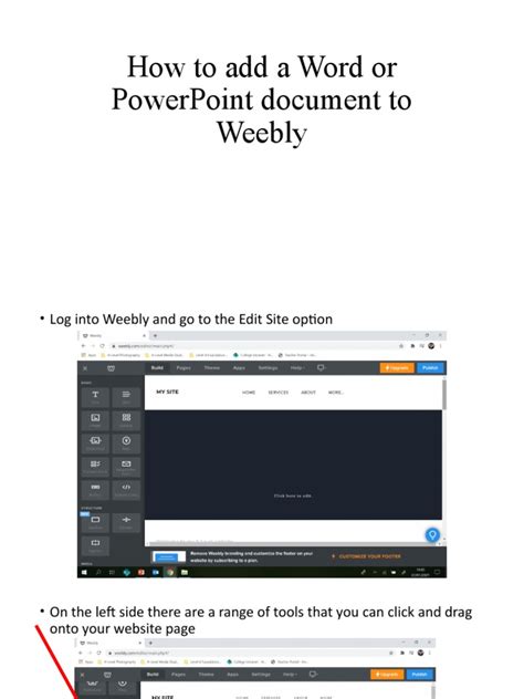 How To Add A Word or Powerpoint Document To Weebly PDF