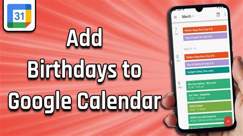 How To Add Birthdays To Google Calendar! YouTube