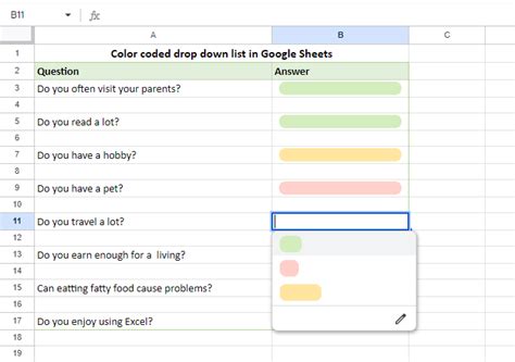 How To Add Drop Down List In Google Sheets With Colors Free Word Template
