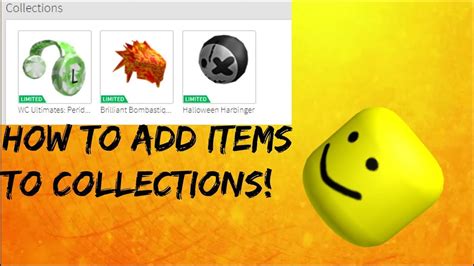 How To Add Items To Your Roblox Collections. - YouTube