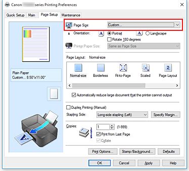 How To Add Paper Size To Printer Settings