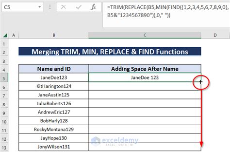 How To Add Space Between Words In Excel Column Printable Online