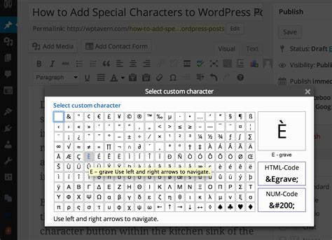 How To Add Special Characters To Wordpress Posts Wordpress Tavern
