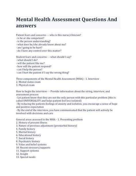 How To Answer Health Assessment Questions