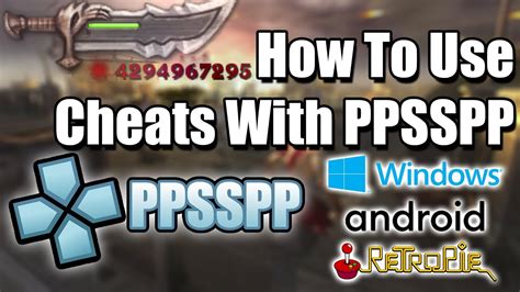How To Apply Cheats On Ppsspp Cwcheats App Android Ios Computer Youtube