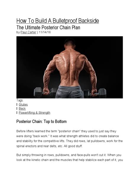 How To Build A Bulletproof Backside
