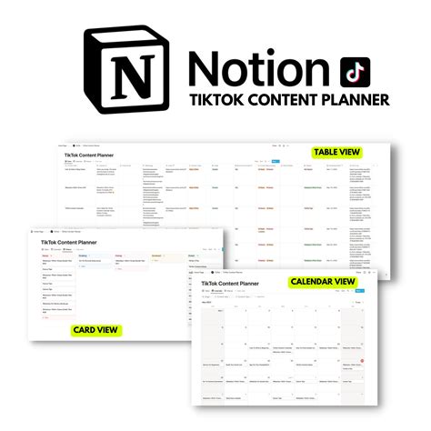 How To Build A Content Calendar For TikTok Using Notion FREE Notion