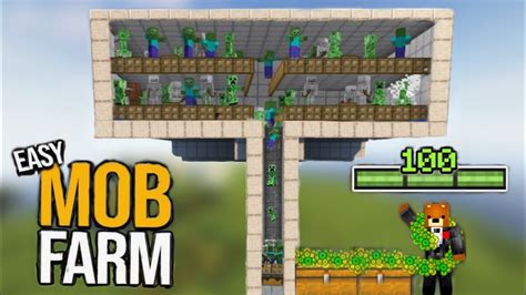 How To Build A EASY MOB FARM In Minecraft 1.16+ (Tutorial) YouTube