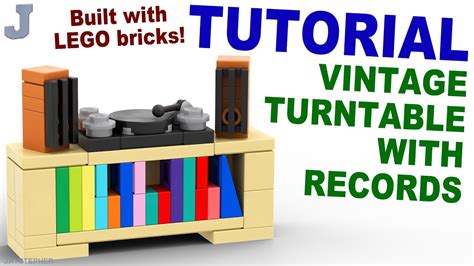 How To Build A LEGO Vintage Turntable With Records Tutorial YouTube