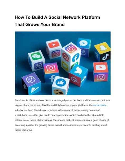 How To Build A Social Network Platform That Grows Your Brand by