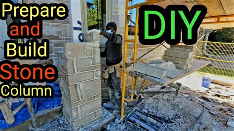 How To Build A Stone Column DIY YouTube