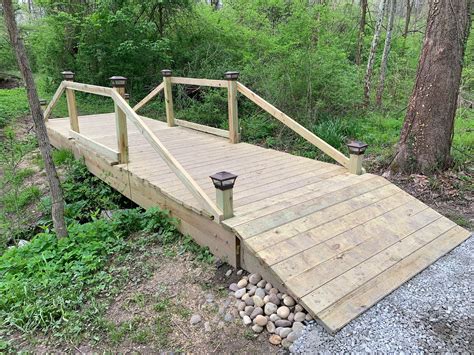 How To Build A Wooden Bridge Over A Creek Diy Projects