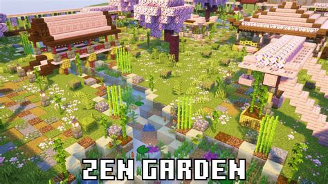 How To Build A Zen Garden Minecraft Tutorial YouTube