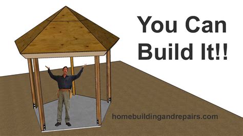 How To Build Patio Roof or Gazebo With Five Sides Learning Examples
