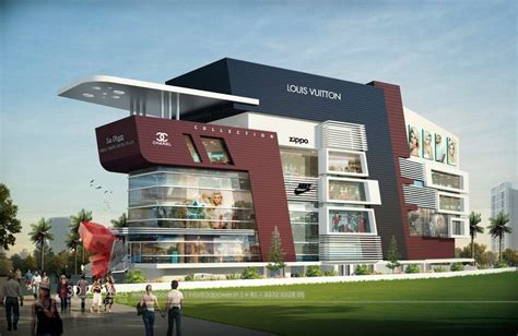 How To Build Shopping Mall Building Complex With 3D Rooftop & Checkers