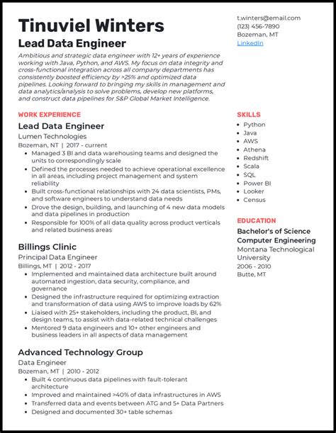 How To Build the Perfect Data Engineer Resume — With Examples