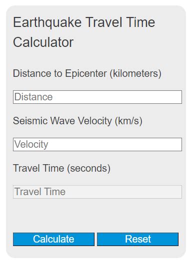 How To Calculate Earthquake Travel Time Teesnature