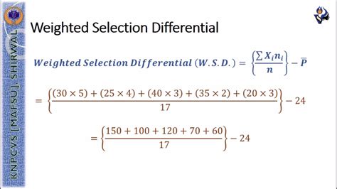 How To Calculate Selection Differential