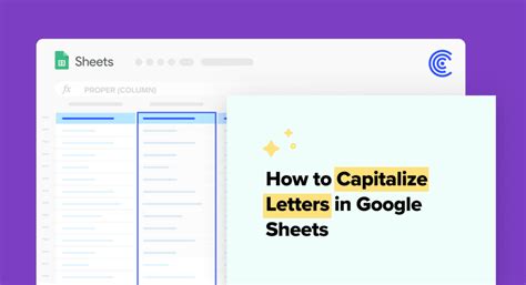 How To Capitalize First Letter In Google Sheets