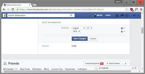 How To Change Your Birthday On Facebook gHacks Tech News