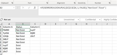 How To Check If Value Exists In Another Column Using excel formula