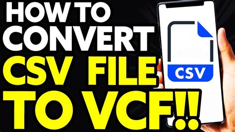 How To Convert CSV File to VCF (EASY) YouTube