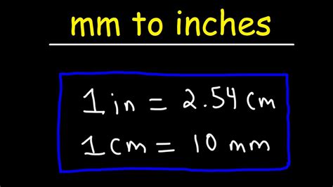 How To Convert mm to Inches YouTube