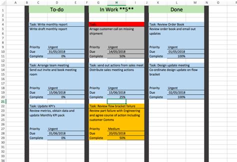 How To Create A Kanban Board Template In Microsoft Excel Sanzubusinesstraining Com