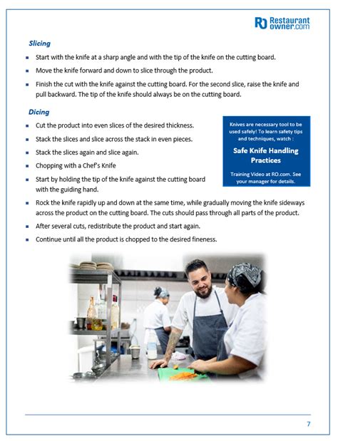 How To Create A Kitchen Training Manual browsereasysite