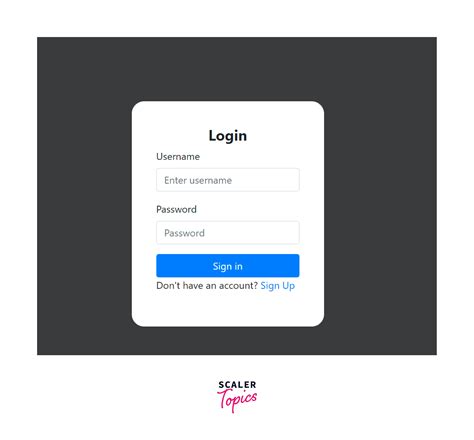 How To Create A Login Form In Bootstrap Scaler Topics