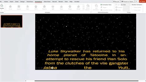 How To Create A Star Wars Crawl [IN POWERPOINT] Tutorial