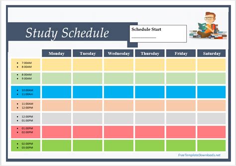 How To Create A Study Timetable On Excel Study Poster