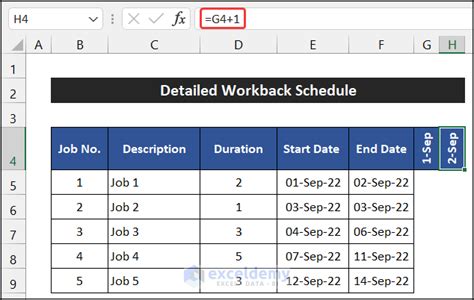 How To Create A Workback Schedule In Excel Logical Biz