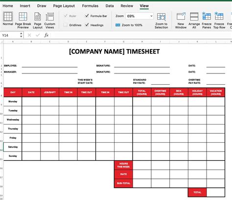 How To Create An Automated Timesheet In Excel Printable Form