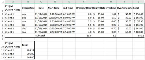 How To Create Billable Hours Template In Excel