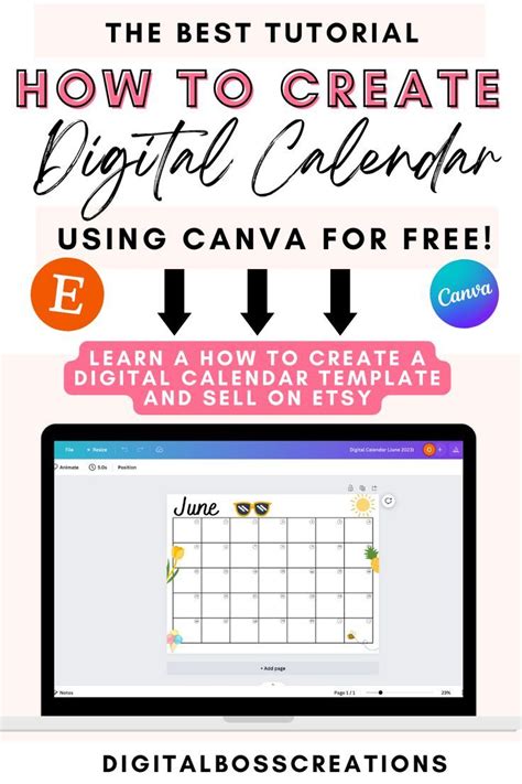 How To Create Digital Calendars Using Canva And Sell Them On Etsy