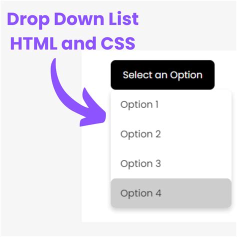 How To Create Drop Down List In Html