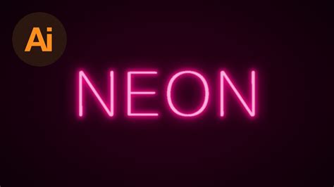 How To Create Neon Text Effect Illustrator Tutorial Neon text