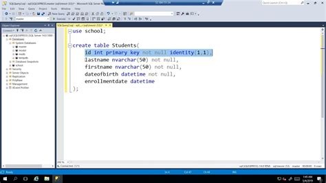 How To Create a Microsoft SQL Server Database Table Microsoft SQL
