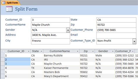 How To Create a Split Form In Access 2010