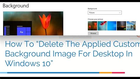 How To Delete Desktop Background In Windows 10 - YouTube